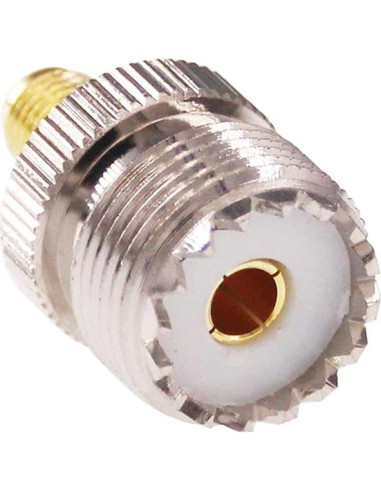 Adaptador Coaxial SMA Femenino a UHF Femenino SO239 - 2 Pcs