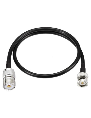 Adaptador SO239 a BNC 50 Ohm 0.5m Eightwood para Radio