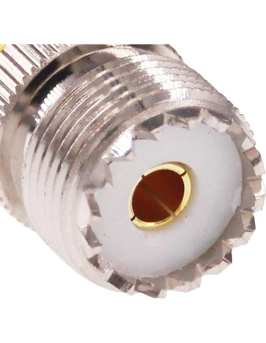 Adaptador Coaxial SMA Femenino a UHF Femenino SO239 - 2 Pcs
