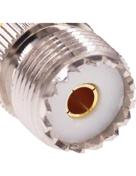 Adaptador Coaxial SMA Femenino a UHF Femenino SO239 - 2 Pcs