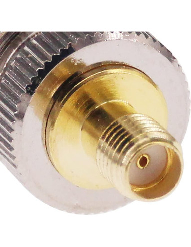 Adaptador Coaxial SMA Femenino a UHF Femenino SO239 - 2 Pcs