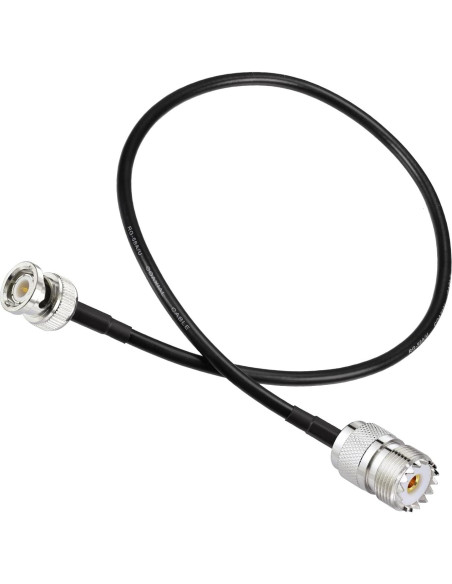 Adaptador SO239 a BNC 50 Ohm 0.5m Eightwood para Radio