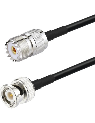 Adaptador SO239 a BNC 50 Ohm 0.5m Eightwood para Radio