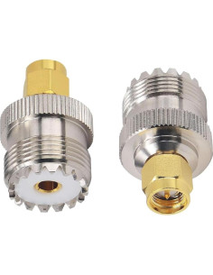 Adaptador Coaxial RF DHT Electronics SMA Macho a UHF Hembra 2