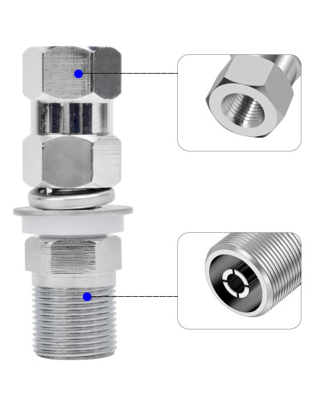 Adaptador de Antena SO239 a 3/8 x 24 HYSHIKRA - Alta Resistencia