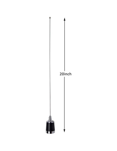 Antena Doble Banda HYS NMO 50.8 cm VHF 144/UHF 430MHz