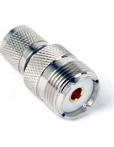 Adaptadores Coaxiales Mini UHF Macho a UHF Hembra Triswenic - Paquete de 5