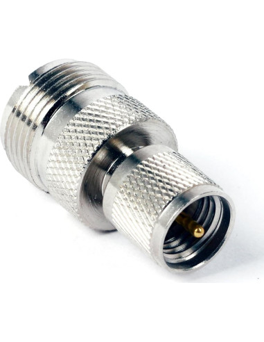 Adaptadores Coaxiales Mini UHF Macho a UHF Hembra Triswenic - Paquete de 5