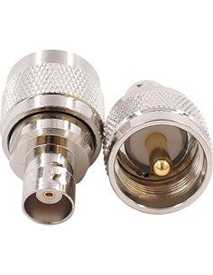 Adaptador BNC hembra a UHF macho 4pcs Exgoofit 2
