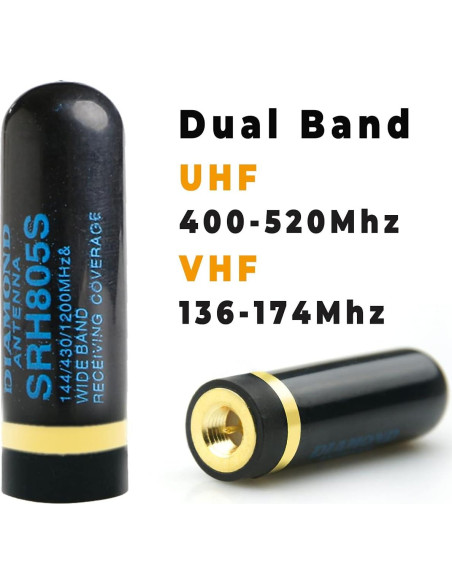 Antena de Reemplazo VHF/UHF Canneng SMA-Masculino 5cm (2 Piezas)