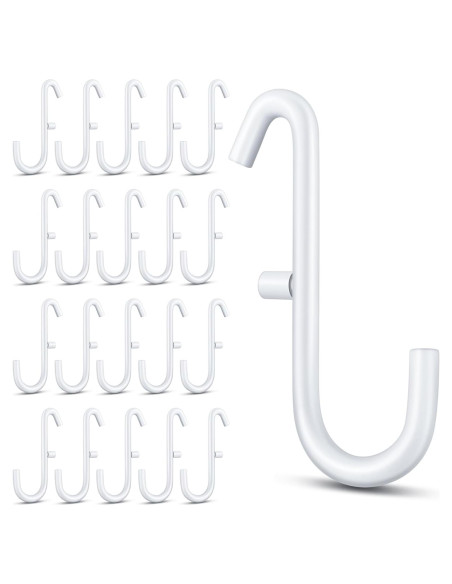 20 Ganchos para Tablero Perforado MorningRo Metal Blanco