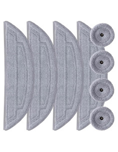 Paquete de 8 Paños de Reemplazo KGC para Trapeador Roborock S8 MaxV Ultra