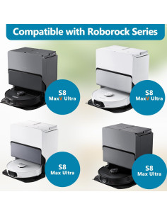 Paquete de 8 Paños de Reemplazo KGC para Trapeador Roborock S8 MaxV Ultra 2