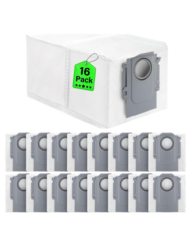 Bolsas de Polvo Desechables Ucoolbe para Roborock S8 - 16 Paquetes