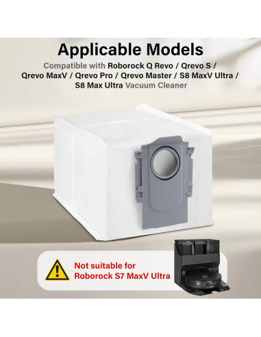 Bolsas de Polvo Desechables Ucoolbe para Roborock S8 - 16 Paquetes