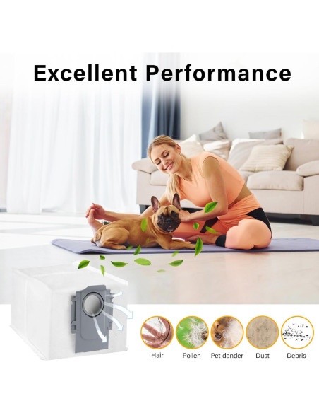 Bolsas de Polvo Desechables Ucoolbe para Roborock S8 - 16 Paquetes