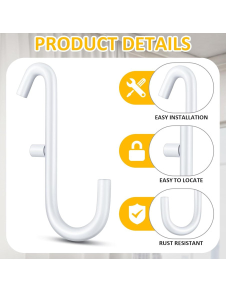 20 Ganchos para Tablero Perforado MorningRo Metal Blanco