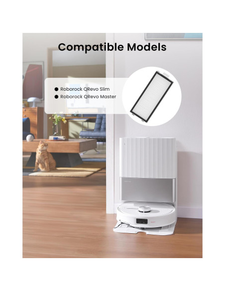 4 Filtros HEPA Rrochio para Roborock Qrevo Master y Slim
