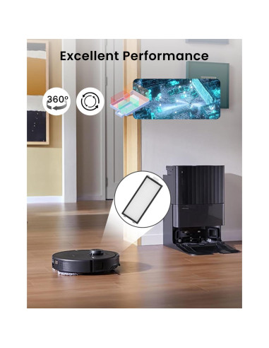 4 Filtros HEPA Rrochio para Roborock Qrevo Master y Slim