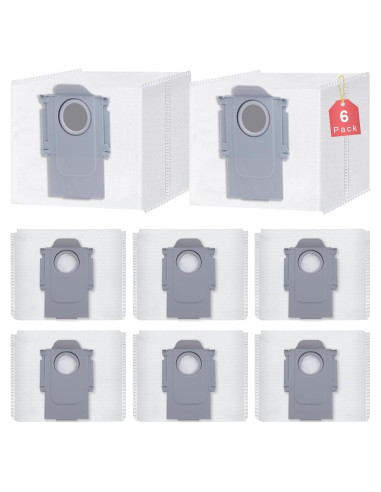 Paquete de 6 bolsas de polvo Eravsow para Roborock S8 Pro Ultra