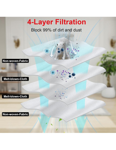 Paquete de 6 bolsas de polvo Eravsow para Roborock S8 Pro Ultra