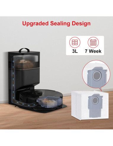 Paquete de 6 bolsas de polvo Eravsow para Roborock S8 Pro Ultra