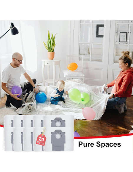 Paquete de 6 bolsas de polvo Eravsow para Roborock S8 Pro Ultra