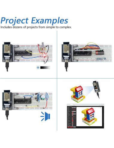 Kit de Inicio Freenove ESP32-WROVER CAM - 141 Artículos, 58 Proyectos