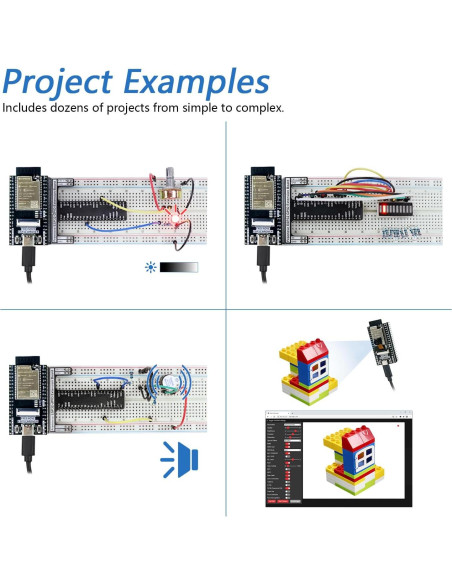Kit de Inicio Freenove ESP32-WROVER CAM - 141 Artículos, 58 Proyectos