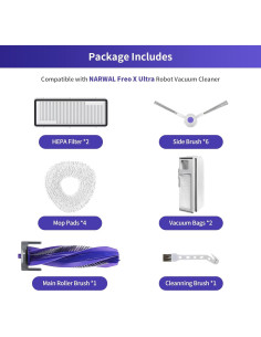 Kit de Repuestos para Aspiradora Robot Narwal Freo X Ultra - 16 Piezas 2
