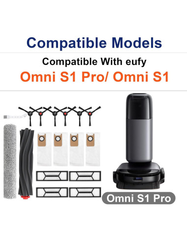 Kit de Accesorios para Aspiradora Eufy Omni S1 Pro - 18 Piezas