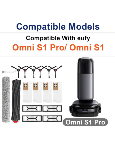 Kit de Accesorios para Aspiradora Eufy Omni S1 Pro - 18 Piezas