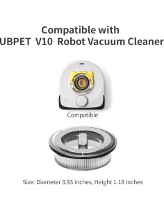Filtro HEPA de Reemplazo UBPET V10 para Aspiradora Robótica 2