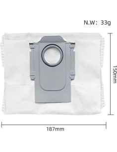 Bolsas de Polvo 2pcs ZHICHENG para Aspiradora Roborock Q7 Max 2
