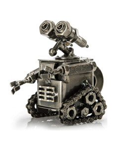 Escultura de Metal Reciclado KALIFANO Wall-E Hecha a Mano 10 cm