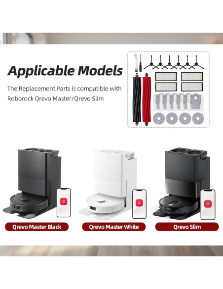 Kit de Accesorios 24 Piezas Walntec para Roborock Qrevo