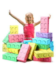 Paquete de 24 Bloques de Construcción de Cartón Mooliwe 25x12x7 cm