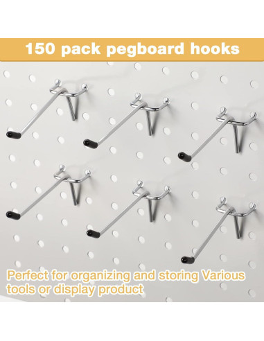 Ganchos para Tablero de Clavos Moxweyeni 100 Pcs 10.16 cm