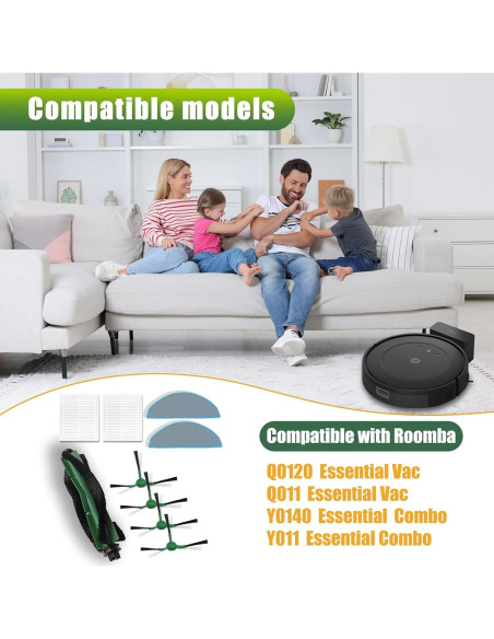 Piezas de Repuesto Vanclearidea para iRobot Roomba Q011 Q0120