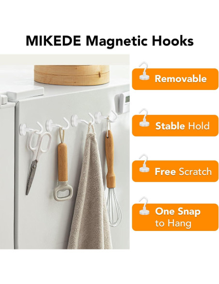 Ganchos Magnéticos MIKEDE de Neodimio 28 Paquete 11.34 kg