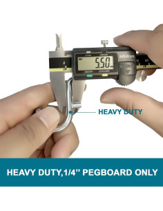 Ganchos J de Metal Daanxw para Tablero de Clavos 60pcs Negro 2