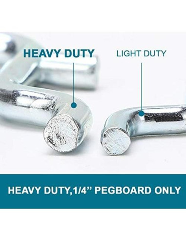 Ganchos J de Metal Daanxw para Tablero de Clavos 60pcs Negro