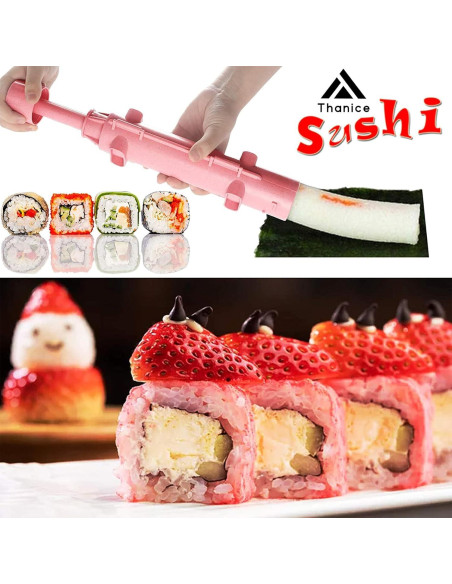 Juego de Rodillo de Sushi Thanice Rosa 30.99x15.19 cm