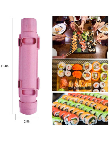 Juego de Rodillo de Sushi Thanice Rosa 30.99x15.19 cm