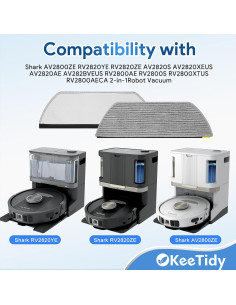 8 Almohadillas de Fregado Microfibra KeeTidy para Aspiradora Shark 2