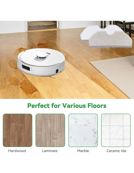 Paños de Mopa Reutilizables Sgizoku para Aspiradora Narwal Freo X Plus - 6 Piezas