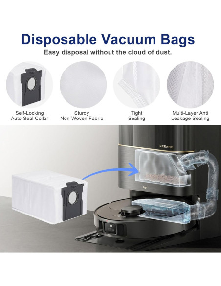 20 Piezas Accesorios para Aspiradora Robot Dreame X40 Ultra