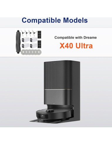 20 Piezas Accesorios para Aspiradora Robot Dreame X40 Ultra
