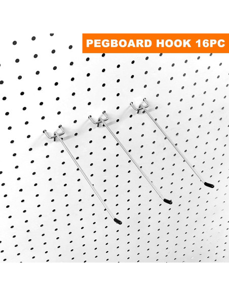 Ganchos para Panel Perforado Scartink 20.32 cm - Kit de 16