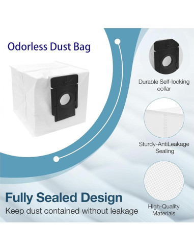 Bolsas de Polvo de Reemplazo Jpbaisqic para Aspiradora Verefa L11 Pro - 9 Piezas
